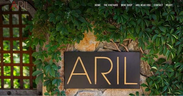 Aril Wines Website, a vineyard in Napa.  To see the full website go to: www.arilwines.com