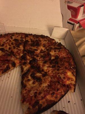 Didn't realize I ordered a well done pizza  disappointed