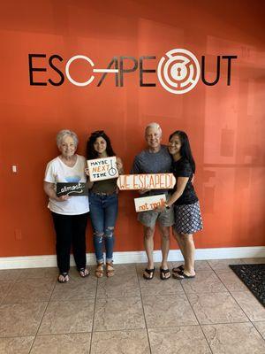 We took my MIL out for her first Escape Room experience- she enjoyed watching how we figured out the clues!