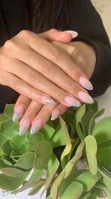 French glitter nails for the holidays