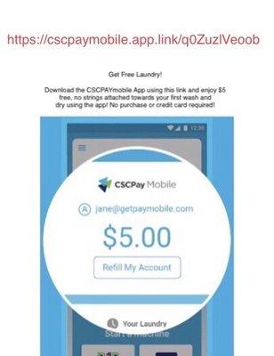 Get Free Laundry!   https://cscpaymobile.app.link/q0ZuzlVeoob