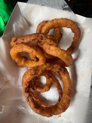 Over done onion rings