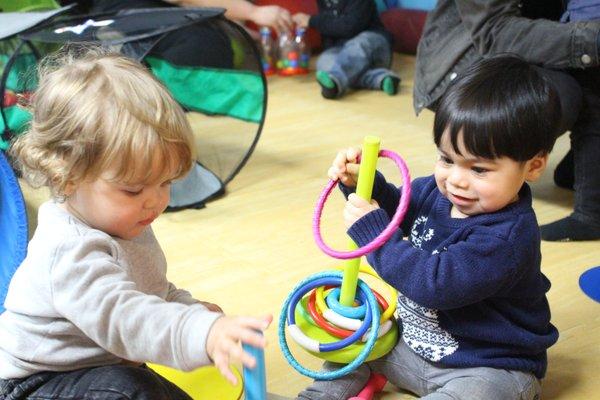 Lil Buzzers playing and having fun together. Toddler play date. Call and reserve a play-date. Group discounts available.