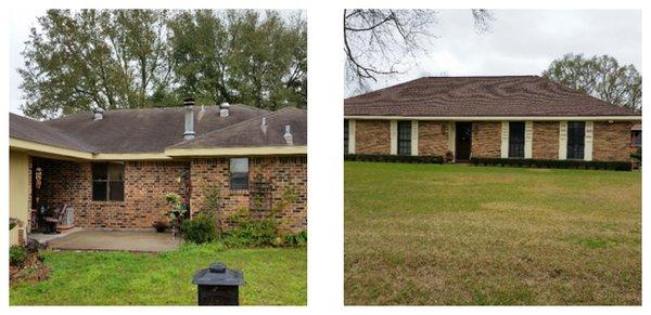 Before and After! Installed by Holliers Specialty Roofing.