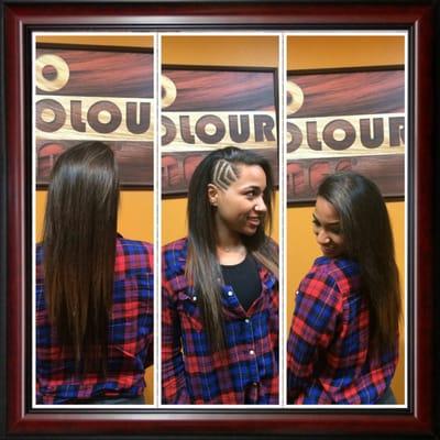 #edgy #shaveside #weaveobsession #rawindianhair #18",20"&22"