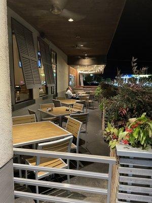 Outside patio seating