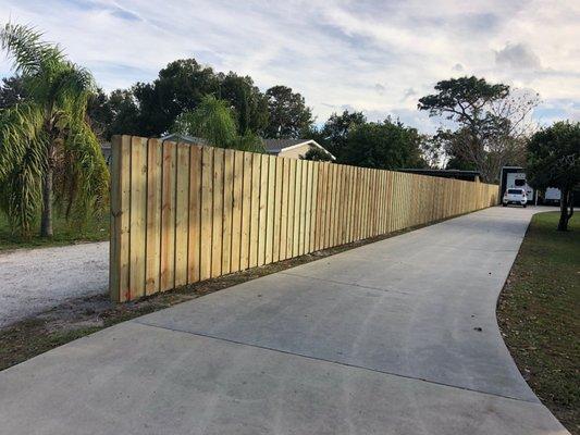 Wood fence