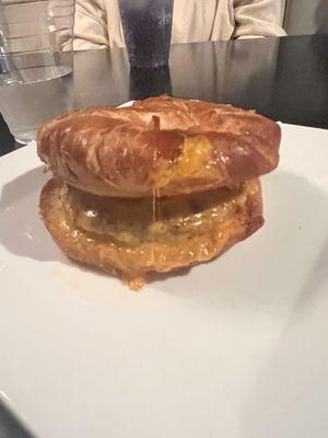 Sausage egg and cheese croissant