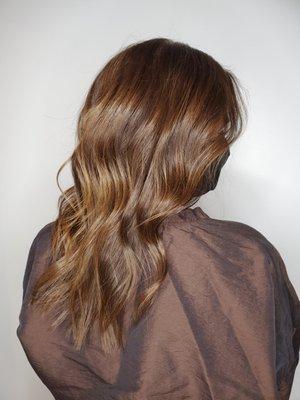 Partial balayage and base root touch up