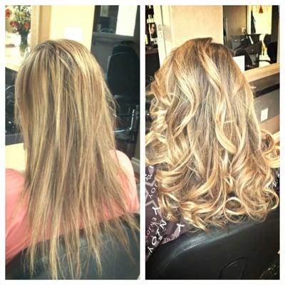 Before and after extensions... Beautiful result.