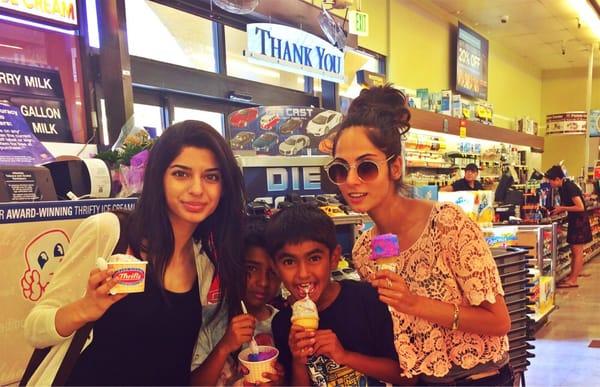 Niece from Sweden & most amazing nephews on the planet  then of course, myself. Rite aid ice cream rules!!