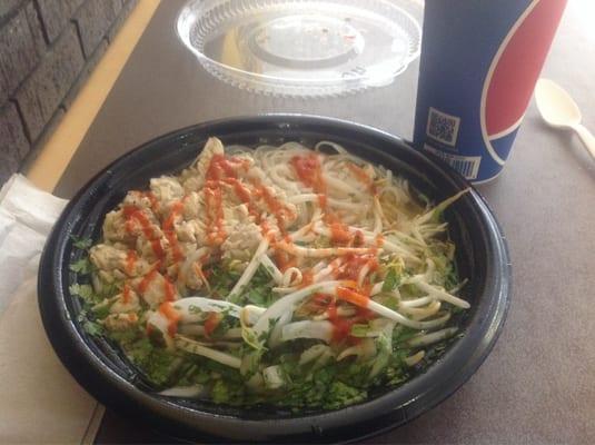 Try the new pho dish at stir fry at the student union. It's pretty tasty for campus fast food.