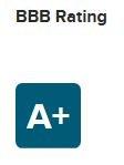 A+ Rating from the Better Business Bureau