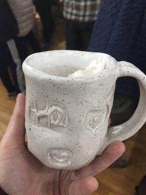 This is the handmade mug I purchased