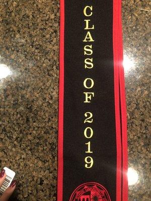 Graduation sash