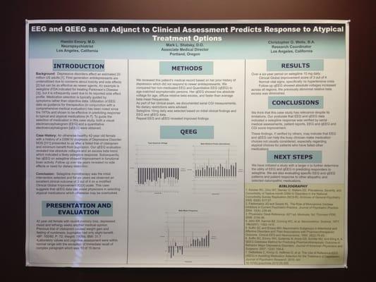 Dr. Emory co-authored a EEG/QEEG study