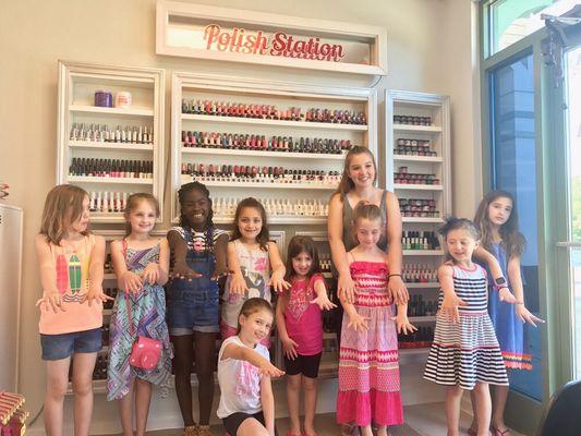 Kid pedi party!! These little cuties had a blast