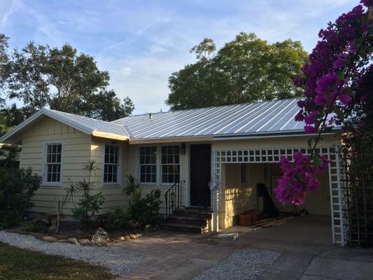 Here is the latest metal roof we have completed !  This was a 5 V Crimp roofing system.