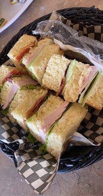 Turkey club with house bread! Yum!!