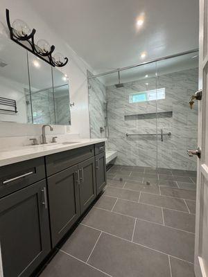 Complete bathroom remodel for handicap