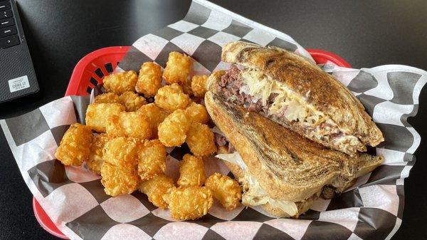 Reuben - daily special, with tator tots