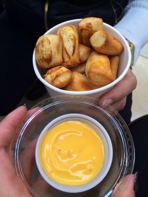 pretzel bites with cheese!