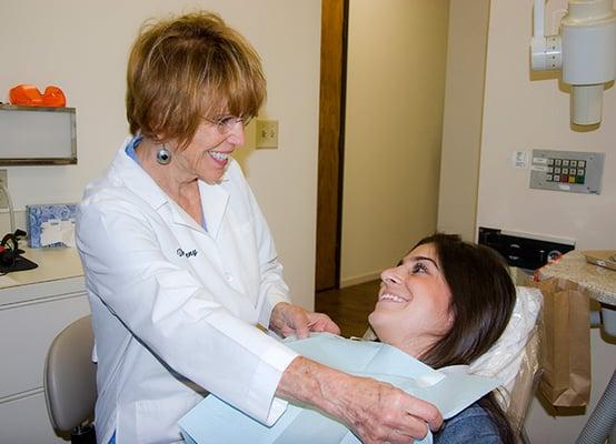 Dr. Cerveny with a  happy patient