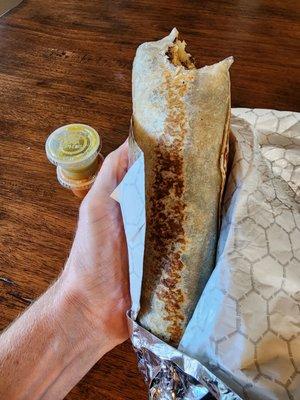 Steak and egg burrito