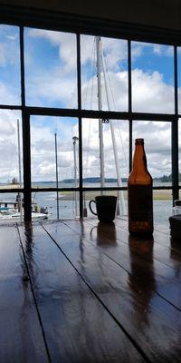 That view! Beer. Coffee. Burger. Fish and chips, good stuff. I guess they have live music on the weekends.