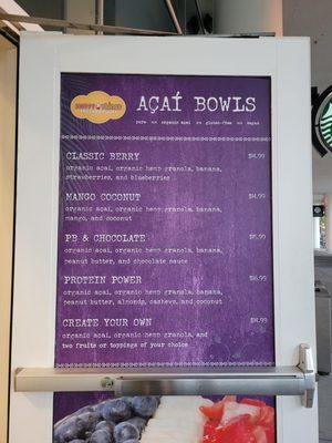 Create Your Own Bowl acai bowl