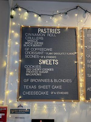 Part of their menu