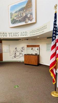 Many historic exhibits inside the visitor center