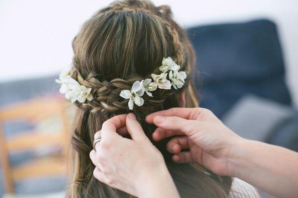 Braided Half Up, Half down style