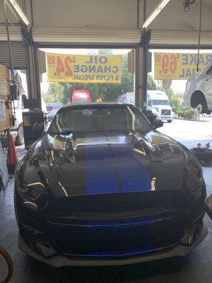 Customer's mustang gt in for service