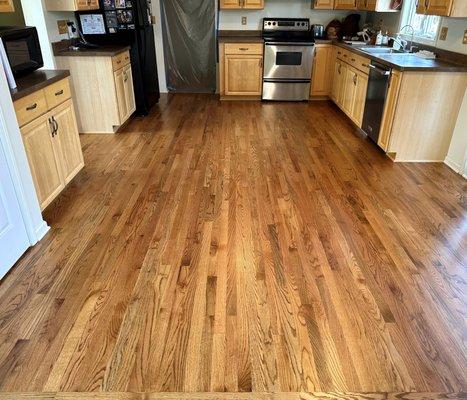 Refinished Red Oak Floor
 Color: Nutmeg
 Clear: Satin