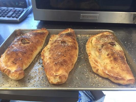 Philly cheese calzones