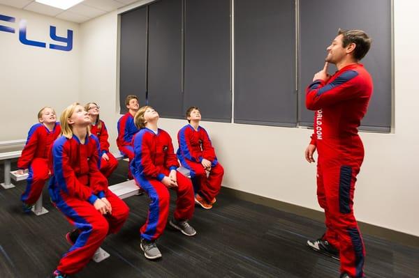 iFLY pre-flight training class