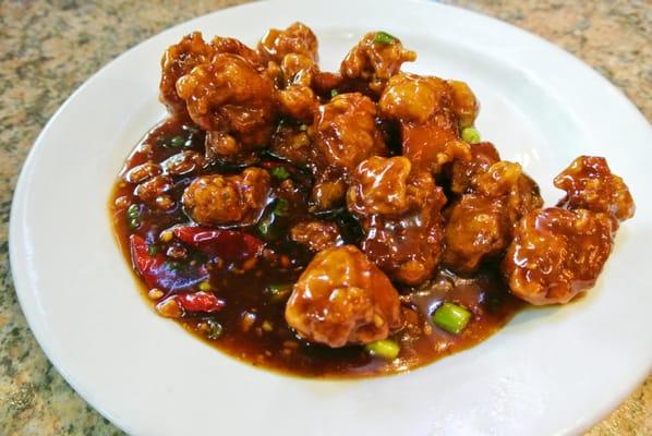 General Tso Chicken...interesting rock-like crunch to it -_-