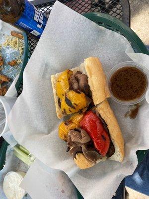 Italian Beef with sweet peppers. Delicious!!