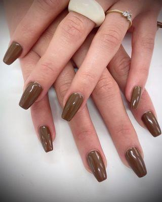 Apres gel X/S coffin chocolate brown B331.