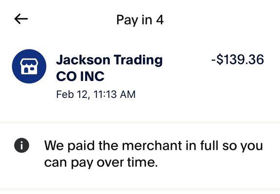 PayPal receipt from February 12, 2022