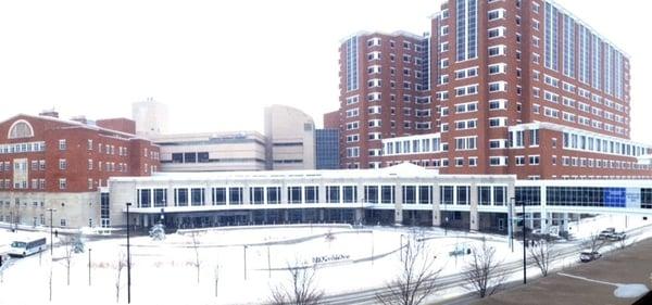 Sleepy little hospital on a snowy March day.