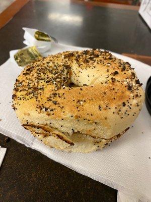 Everything bagel and butter