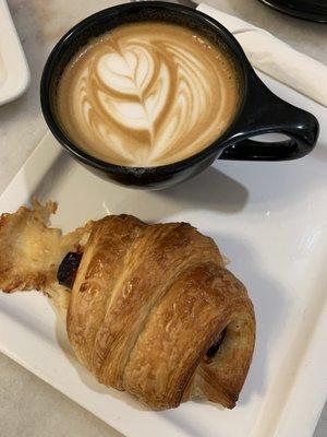 Latte and Ham Croissant