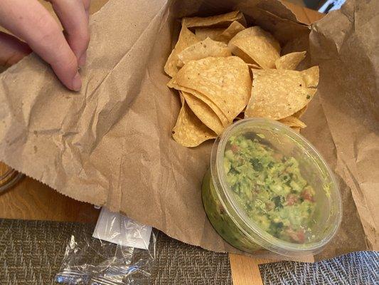 Large size of guac and chips