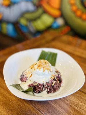 Sweet Purple Rice With Coconut Gelato