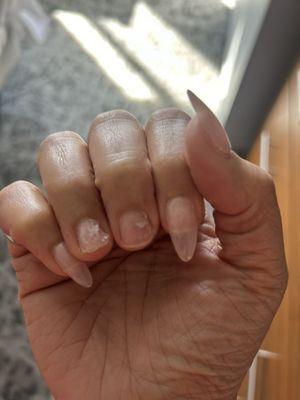 Gel nails less than 24 hours later:(