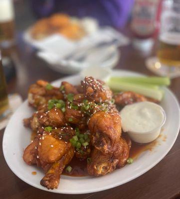 Traditional chicken wings with sweet chili sauce, I like it!