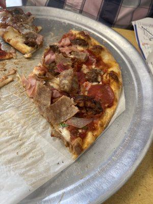 Meat lovers pizza