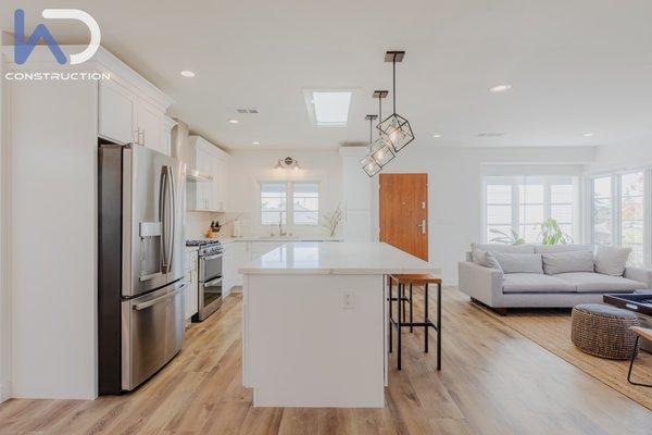 Open and modern kitchen remodel